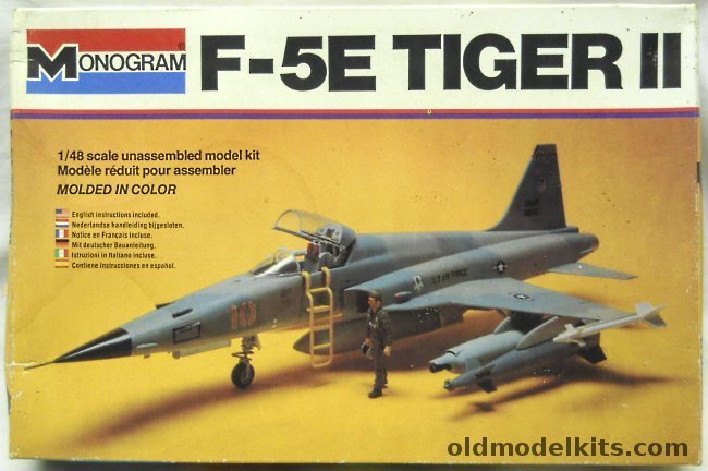 Monogram 1/48 Northrop F-5E Tiger II - BAGGED, 5407 plastic model kit